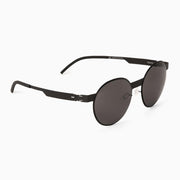 #2.1 Round Black Sunglasses Comfort Functional Innovation Metal Quality number 2 number two Asian-fit Low-bridge fit Low-nose fit low nose bridge Low-bridge Screwless Zero-screw#color_black