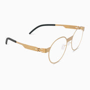 #2.2 Oval Gold Glasses Comfort Functional Innovation Metal Quality number 2 number two Asian-fit Low-bridge fit Low-nose fit low nose bridge Low-bridge Screwless Zero-screw#color_gold