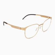 #2.3 Square Gold Glasses Comfort Functional Innovation Metal Quality number 2 number two Asian-fit Low-bridge fit Low-nose fit low nose bridge Low-bridge Screwless Zero-screw#color_gold