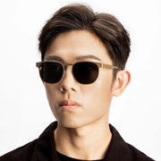 #2.3 Square Gold Sunglasses Comfort Functional Innovation Metal Quality number 2 number two Asian-fit Low-bridge fit Low-nose fit low nose bridge Low-bridge Screwless Zero-screw#color_gold