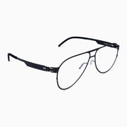 #2.4 Aviator Black Glasses Comfort Functional Innovation Metal Quality number 2 number two Asian-fit Low-bridge fit Low-nose fit low nose bridge Low-bridge Screwless Zero-screw#color_black