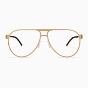 #2.4 Aviator Gold Glasses Comfort Functional Innovation Metal Quality number 2 number two Asian-fit Low-bridge fit Low-nose fit low nose bridge Low-bridge Screwless Zero-screw#color_gold