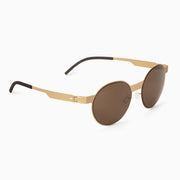 #2.2 Oval Gold Sunglasses Comfort Functional Innovation Metal Quality number 2 number two Asian-fit Low-bridge fit Low-nose fit low nose bridge Low-bridge Screwless Zero-screw#color_gold