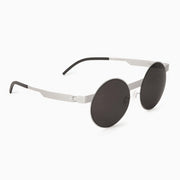 #2.1 Round Silver Sunglasses Comfort Functional Innovation Metal Quality number 2 number two Asian-fit Low-bridge fit Low-nose fit low nose bridge Low-bridge screwless zero-screw#color_silver