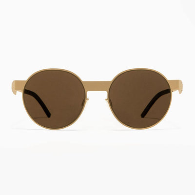 #2.2 Oval Gold Sunglasses Comfort Functional Innovation Metal Quality number 2 number two Asian-fit Low-bridge fit Low-nose fit low nose bridge Low-bridge Screwless Zero-screw#color_gold